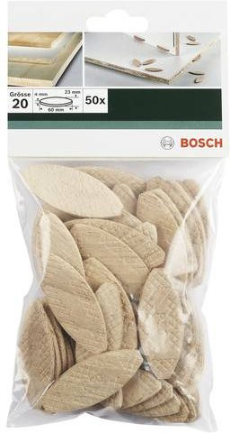 Bosch Flachdübel beige, 50 Stück, Breite: 60 mm, Tiefe: 4 mm - Bild 1