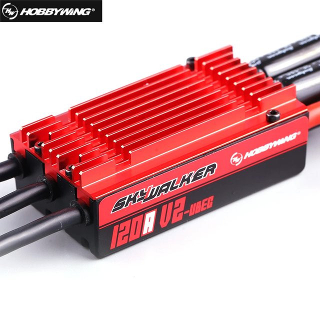 Hobbywing SkyWalker 120A V2 UBEC Bürstenloser Regler in Rot für Flugzeugmodelle - Bild 1