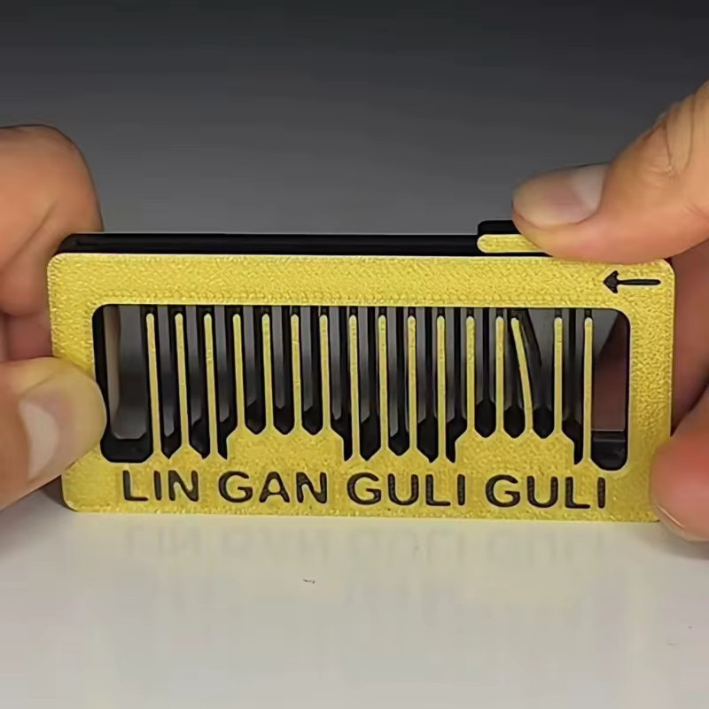 GUEN Pilz-Gitarren-Pick Schlüsselanhänger, 3D-Gedruckter Musik-Kamm, Fidget-Spielzeug - Bild 3