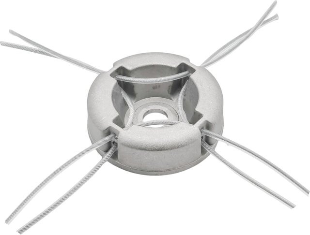 SafeWear Aluminium Trimmerkopf mit 15 mm Durchgangsbohrung in Silber als Ersatzkopf für Fadentrimmer und Unkrautkopf - Bild 1