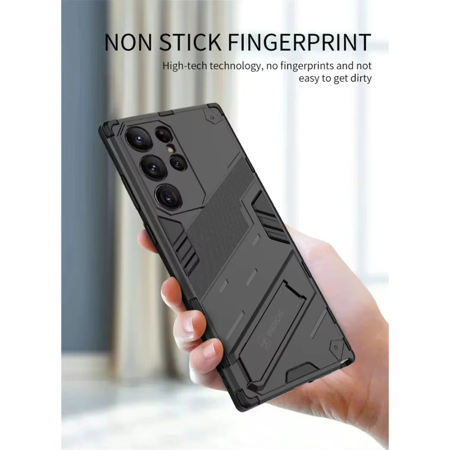 Robuste Militär-Schutzhülle mit Magnet und Faltständer für Samsung Galaxy S26 Plus, S25, S24+, S23 und S22 Ultra in Schwarz oder Blau - Bild 3