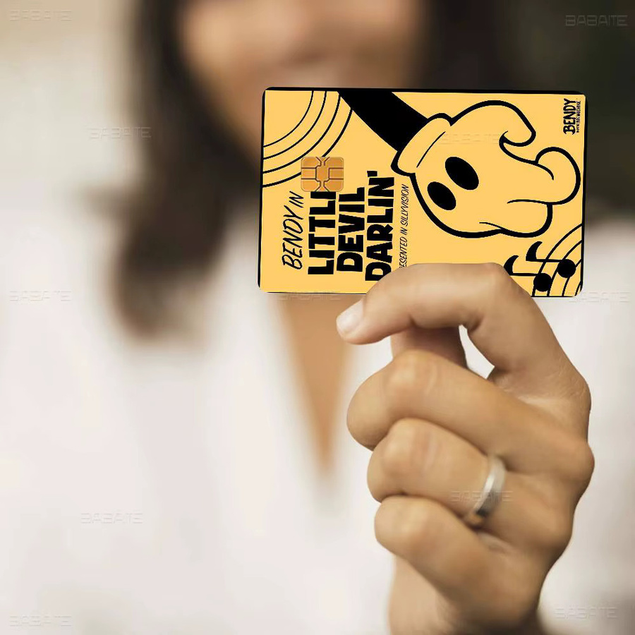 B-Bendy A-And The I-Ink M-Machine Matte Aufkleber für Bank- und Kreditkarten in Gold, Silber und Schwarz - Bild 5