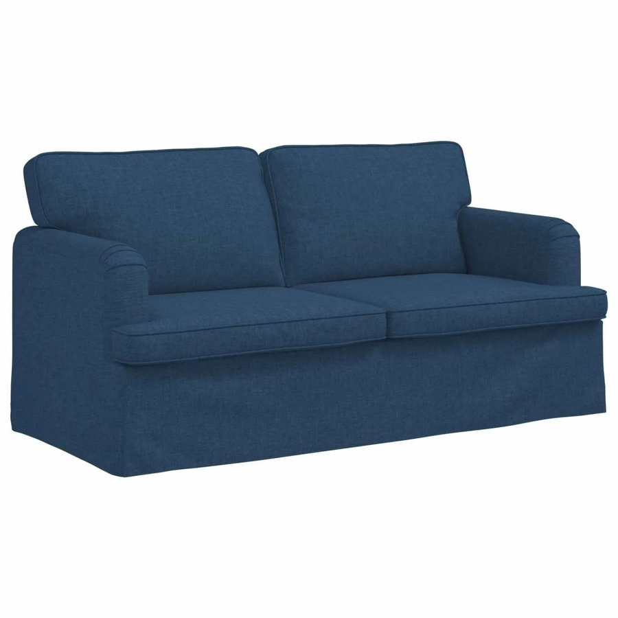 vidaXL Sofa Blau mit Stoffbezug und Metallrahmen B/T/H: 142 x 80 x 85 cm - Bild 2
