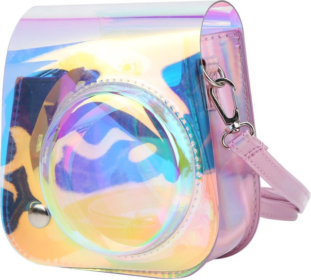 Transparente PVC Kameraaufbewahrungstasche als Umhängetasche für Fujifilm Instax Mini 1198 in Grau - Bild 1
