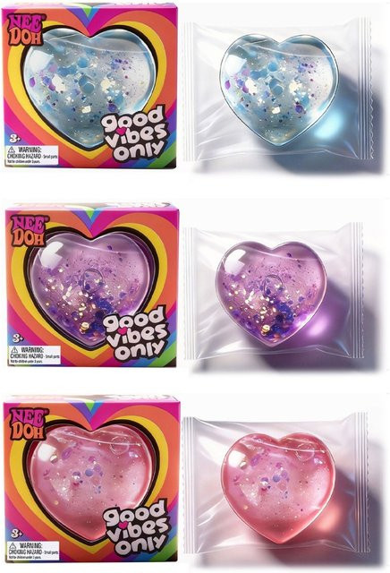 Needoh Herzförmiger Stressabbau-Ball, Squishy-Gel-Ball, Fidget-Gadget - Bild 1