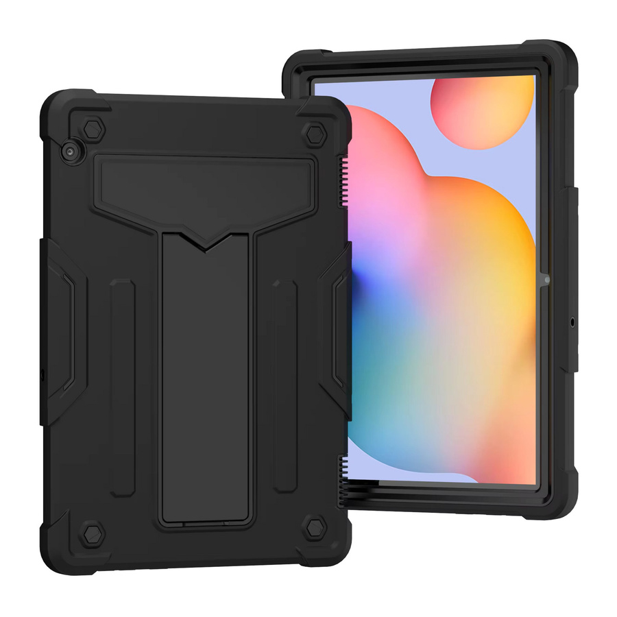 Huawei MatePad T5 Tablet-Hülle mit T-förmigem Ständer und kontrastierendem Design in Schwarz, Rot oder Grün - Bild 2