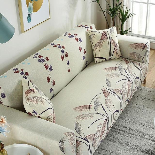 Elastischer Sofabezug von Yiran Furniture für 1-Sitzer, Jacquard-Strick mit Baumwolle und Elasthan, Breite: 90-140 cm - Bild 1