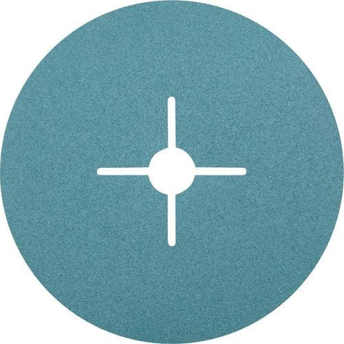 PFERD Zirkon Fiberscheibe Ø 180 mm Z120 für hohen Abtrag auf Stahl, Farbe: Turquoise, 25 Stück - Bild 1