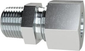 Riegler Gerade Einschraubverschraubung R 3/4 a. für Rohr Ø 20 mm aus verzinktem Stahl in Silber - Bild 1
