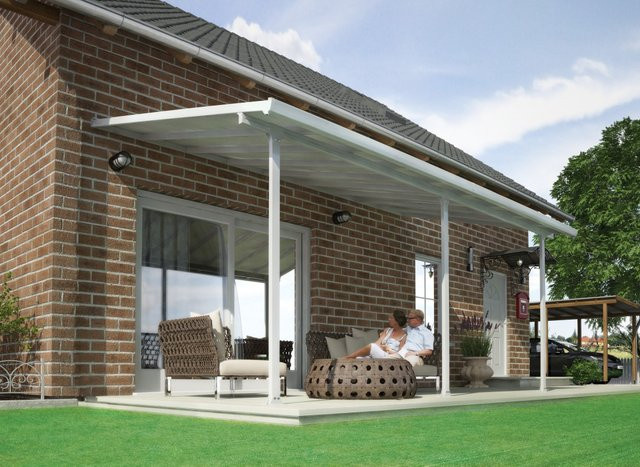 Palram Canopia Feria Terrassenüberdachung weiß B/T/H: 546 x 298 x 260-305 cm - Bild 1