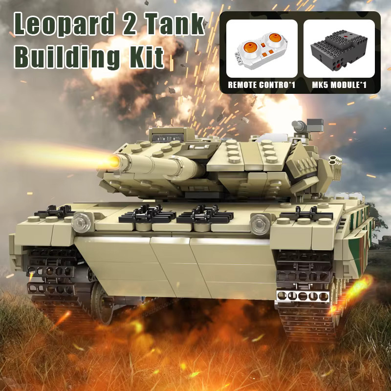 Mould King 20020 Deutscher Leopard 2 Hauptkampfpanzer, ferngesteuerter Bausatz - Bild 5