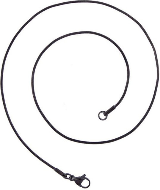 Halskette Schlangenkette Edelstahl, Schwarz, 50 cm, Unisex - Bild 1