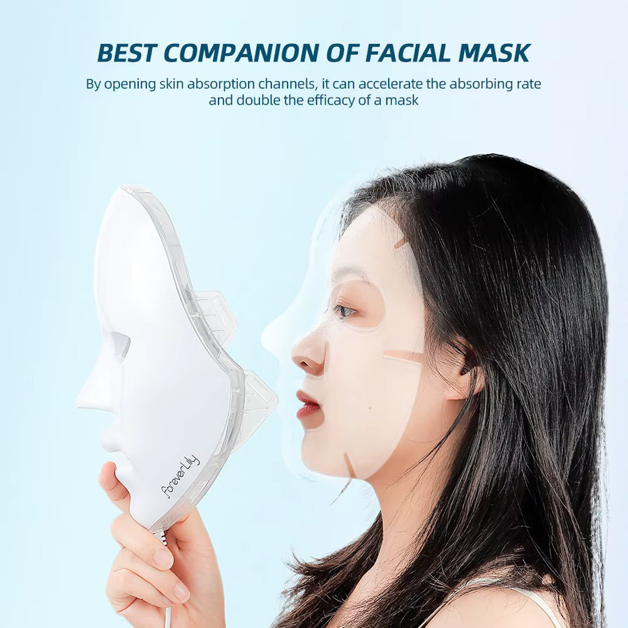 foreverlily Gesichts-LED-Maske, 7 Farben, Unisex - Bild 3