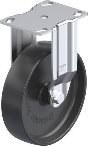 Blickle Bockrolle BKPA-POA 125G in Schwarz mit verzinktem Stahl und Kunststoff, Rad-Durchmesser: 125 mm, Tragfähigkeit: 120 kg - Bild 1