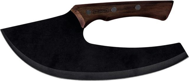 Tramontina Churrasco Steakmesser Black aus Edelstahl mit Holzgriff in Silber und Braun, Klingenlänge: 15 cm - Bild 1