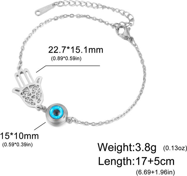 YULIN Armband, Edelstahl, Gold, Damen, 17-22cm - Bild 1