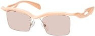Prada PR A15S Sonnenbrille, quadratisch, Halbrand, Kunststoff, Herren, beige, brown - Bild 1