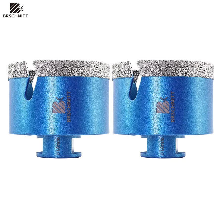BRSCHNITT Diamant-Lochsäge für Granit, Marmor und Stein, Durchmesser: 68 mm, Blau - Bild 2