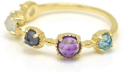 Silberring, Topas, Amethyst, Damen - Bild 1