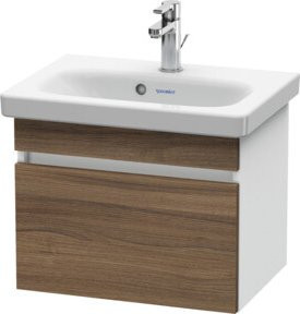 Duravit Waschtischunterschrank Com DuraStyle, Nussbaum natur/weiß matt, Wandmontage, B: 50 cm, T: 36,8 cm, H: 39,8 cm - Bild 1