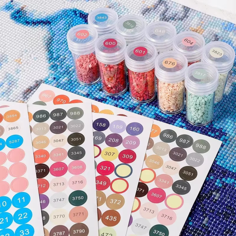 4er-Set Digitale Kennzeichnungsetiketten für Diamantmalerei in Multicolour - Bild 4