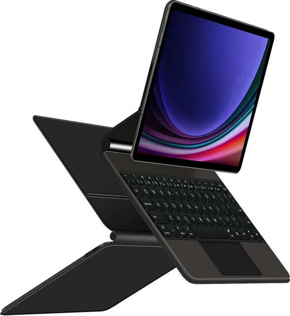 Samsung Tastatur mit Touchpad für Galaxy Tab S9, S8, S7 11 Zoll Tablet Case in Schwarz - Bild 1