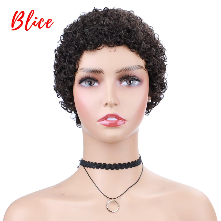 Blice Bancy Pixie-Schnitt-Perücke, kurz, lockig, schwarz, Damen - Bild 2