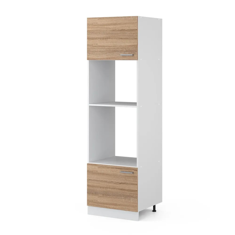 Vicco Mikrowellenschrank R-Line Küchenregal Sonoma/Weiß, B/T/H: 60 x 57,2 x 207 cm - Bild 2