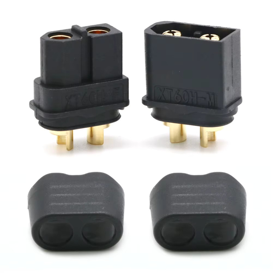 Amass XT60 und XT60H Stecker-Set mit Gehäuse, 5 Paar, Schwarz, Männlich und Weiblich für RC Lipo Batterien, Drohnen und RC-Modelle - Bild 4