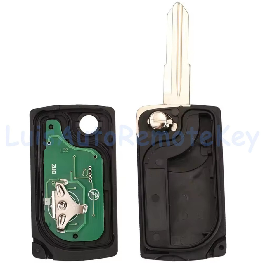 DIYKEY OEM Flip Remote Autoschlüsselanhänger mit 3 Tasten, 433 MHz und ID48 Chip, Ersatz für Great Wall Haval Hover H3 H5, Schwarz - Bild 4