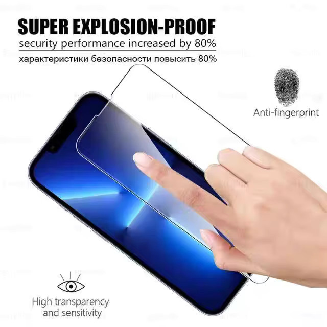 4er-Pack JINHR Displayschutzfolie aus gehärtetem Glas für iPhone 17 16 15 14 13 12 11 Pro Max, transparent, 9H Schutz - Bild 3