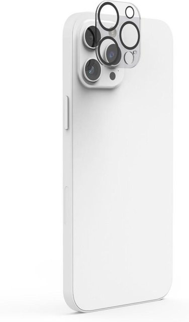 Hama Cam Protect Kameraschutz für iPhone 13 Pro und iPhone 13 Pro Max, stoßfest und kratzfest, transparent/weiß - Bild 1