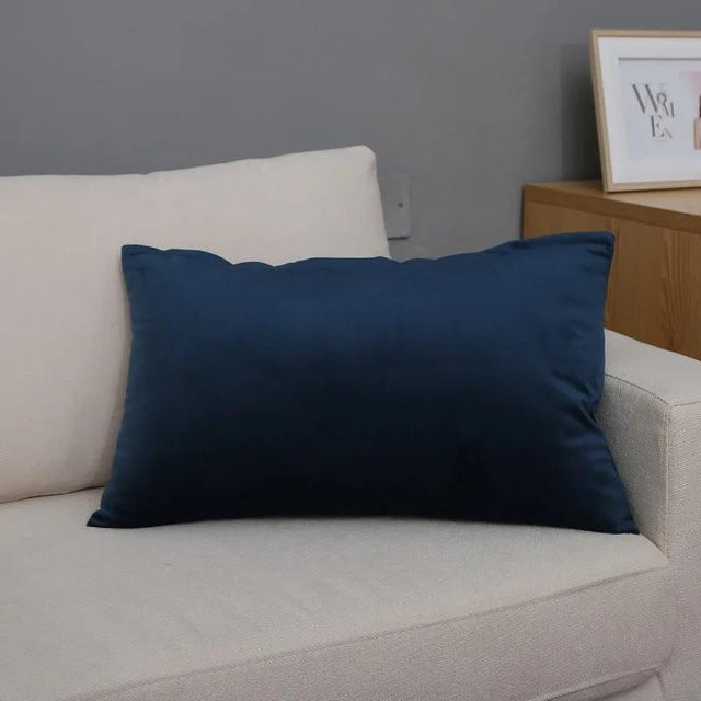 Dekorativer Samt Kissenbezug von JMG Clothing in Blau, Rechteckig, B/H: 40 x 60 cm - Bild 1