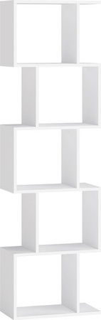 VASAGLE Bücherregal mit 5 Ebenen in Weiß, Standregal B/T/H: 24 x 40 x 159 cm