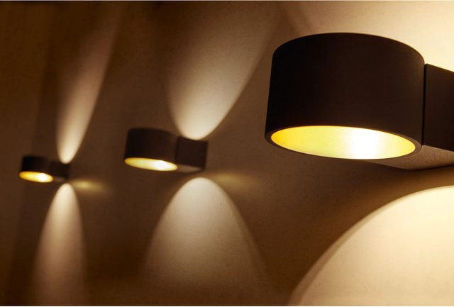 Trio LED-Wandleuchte Lacapo Up-Down in Schwarz-gold - Bild 1