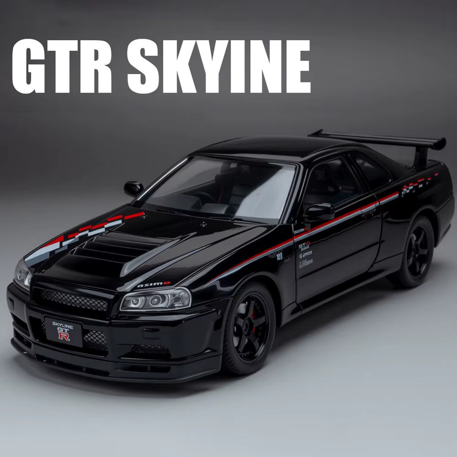 WELLY GTR R34 Skyline Modellauto, 1:24, Metall, mit Licht und Sound - Bild 3