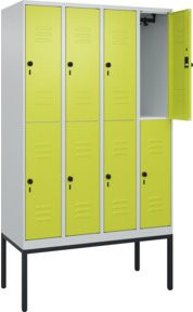 C+P Doppelstock-Spind Classic PLUS mit 4 Abteilen in Viridingrün, Gestell mit Sicherheits-Drehriegel, H x B x T: 212 x 120 x 50 cm - Bild 1