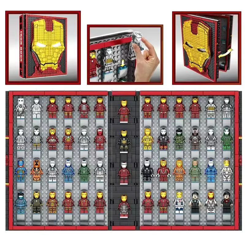 Hot Toys Iron Man Gedenkbuch-Bausatz, Bausteine, 2610 Teile - Bild 1