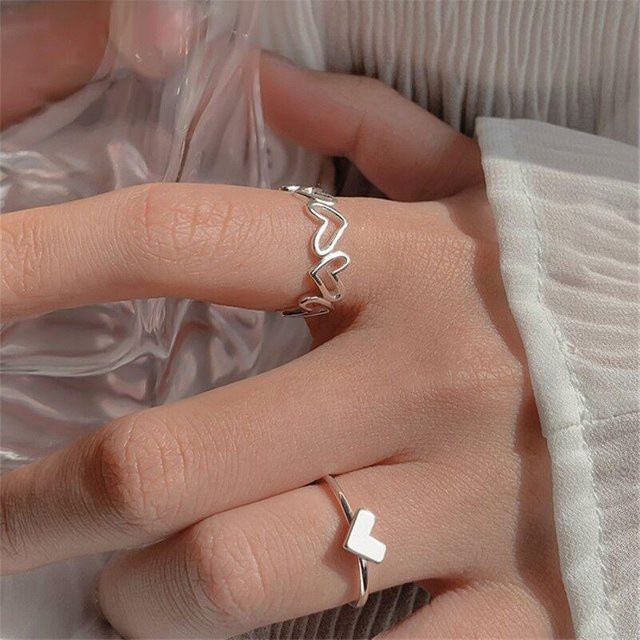 Rui Di Schmuckset, Silber, Kupfer, Geometrische Ringe und Armreifen, Unisex - Bild 1