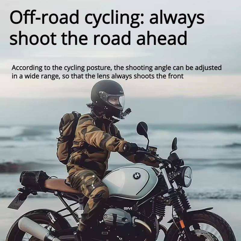 GoPro Clip-on-Helm-Kinnständer für Action-Kameras in Schwarz für Motorrad und Reiten - Bild 2