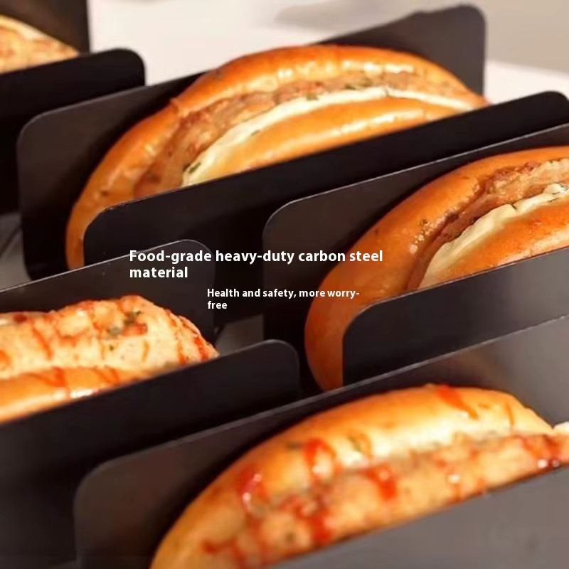 YUZI Antihaft Backform aus Kohlenstoffstahl in Schwarz für Hot Dogs, Toast und Gebäck - Bild 4