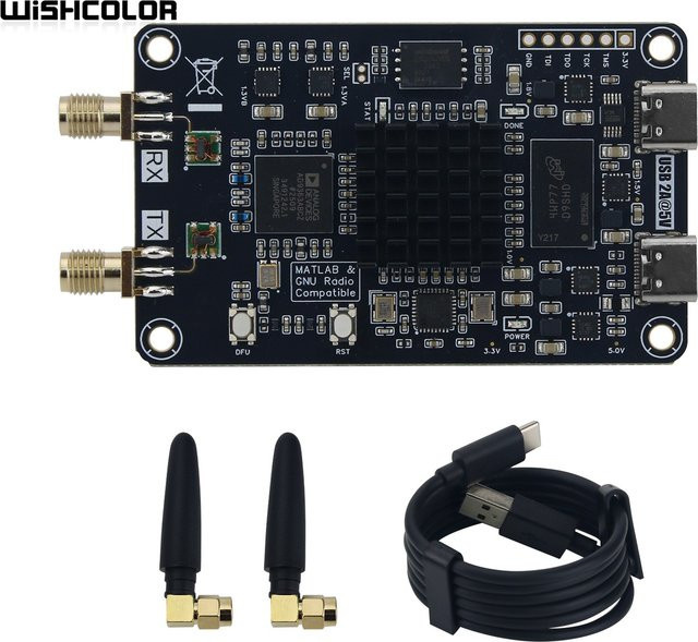 Wishcolor Zynq7010 Serie AD9363 SDR XC7Z010CLG400+AD9363ABCZ Software Defined Radio Entwicklungsboard für PlutoSDR Nano in Schwarz - Bild 1