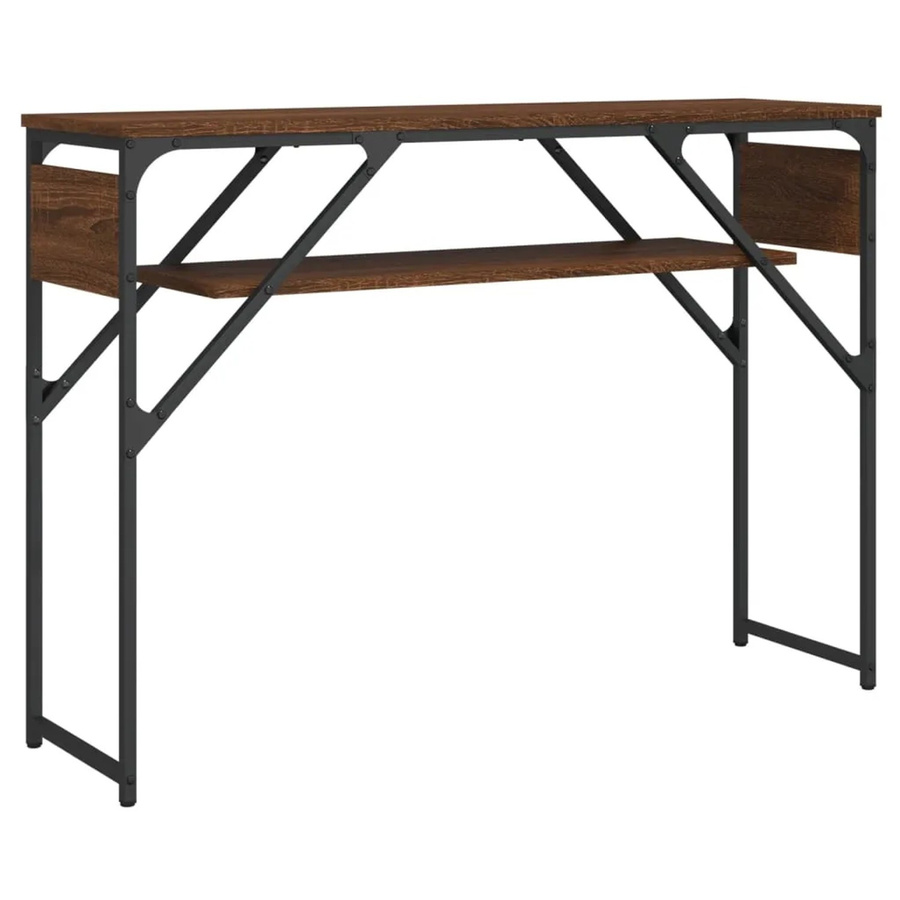 vidaXL Konsolentisch mit Ablage in Eiche Braun im industriellen Stil, B/T/H: 105 x 30 x 75 cm - Bild 2