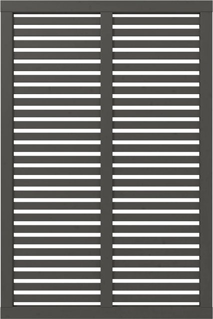 Plus Sichtschutzzaun Harmoni aus Nadelholz in Umbragrau, semi-transparent, B: 120 cm, H: 180 cm - Bild 1