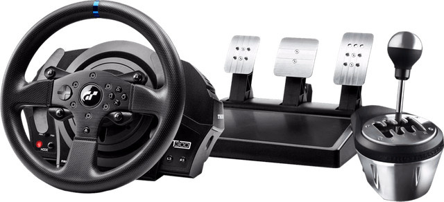 Thrustmaster T300 RS GT Racing Set mit TH8A Shifter für PlayStation und PC in Schwarz - Bild 1