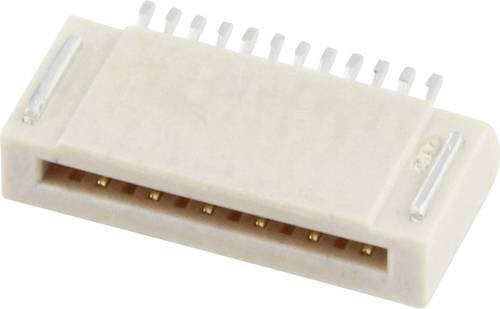 Molex FFC/FPC-Anschluss 12-polig in Weiß mit Goldkontakten, Rastermaß 0,5 mm, Tape on Full Reel - Bild 1