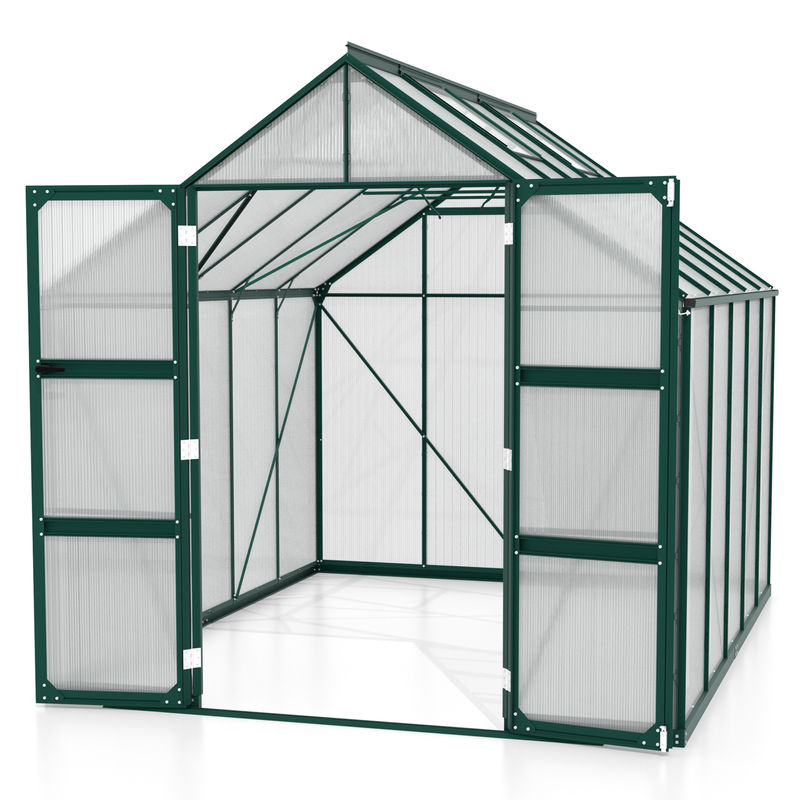 Vitavia Gewächshaus Domus 8300 in Smaragdgrün mit 8,3 m² Fläche und 6 mm Polycarbonat-Verglasung - Bild 3