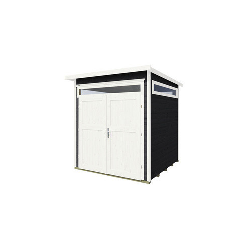 WEKA Holz-Gartenhaus 265 mit Flachdach in Grau und Anthrazit, B/H/T: 220 x 234 x 161 cm - Bild 3