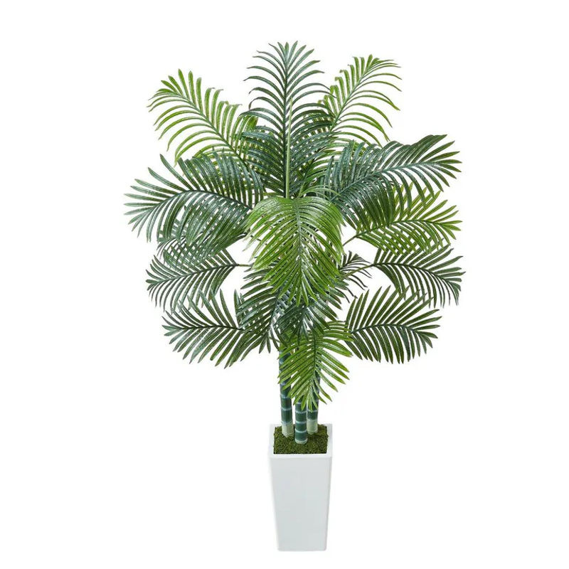 Künstliche Areca-Palme von Buying Solutions, MB in Grün mit weißem Übertopf, Höhe: 182,9 cm, Breite: 104 cm, Tiefe: 104 cm - Bild 3