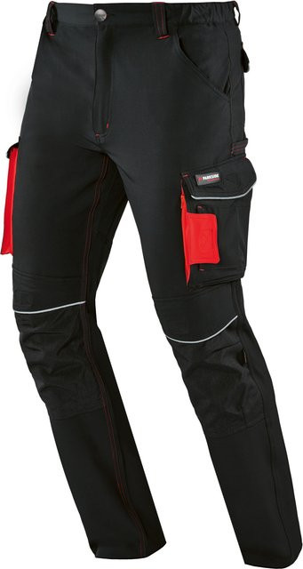 Parkside Herren Arbeitsbundhose in Schwarz und Grau mit reflektierenden Elementen aus Polyester - Bild 1